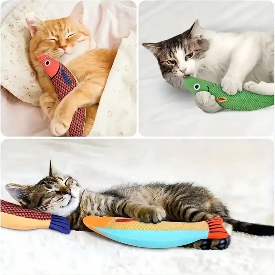 Interactive Fish Cat Toy - Durable, Sound-Producing Kicking Toy for Indoor Cats - Bargain Warriors LLC