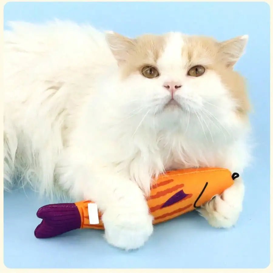 Interactive Fish Cat Toy - Durable, Sound-Producing Kicking Toy for Indoor Cats - Bargain Warriors LLC