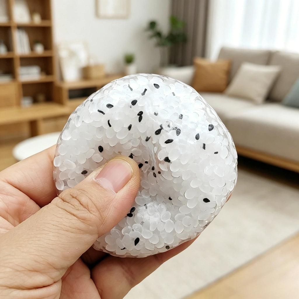 Kawaii Rice Ball Squishy Toy - Adorable Stress Reliever for Kids & Adults - Bargain Warriors LLC