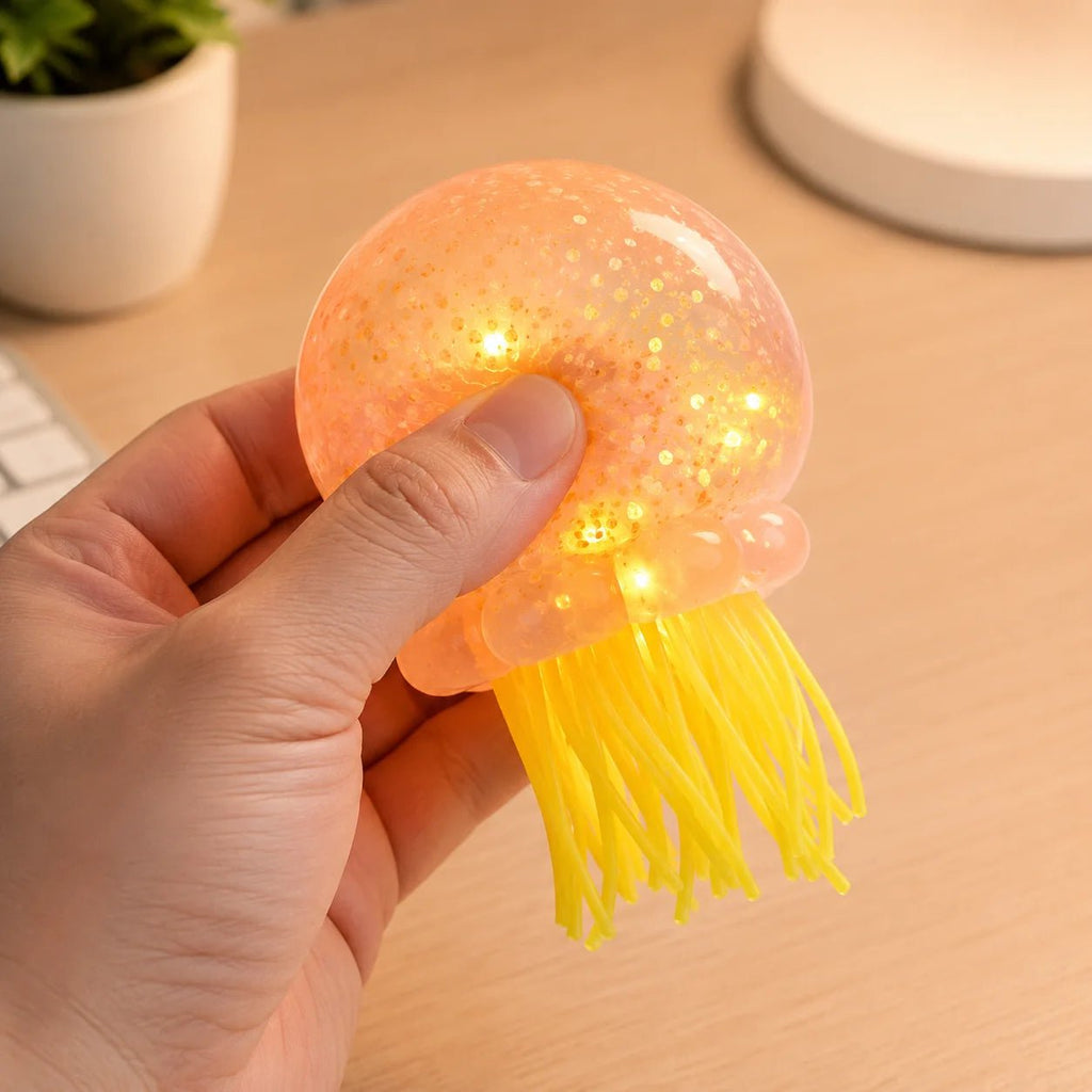 LED Glow Jellyfish Squishy Toy - Your Perfect Stress-Relief Companion 🪼 - Bargain Warriors LLC