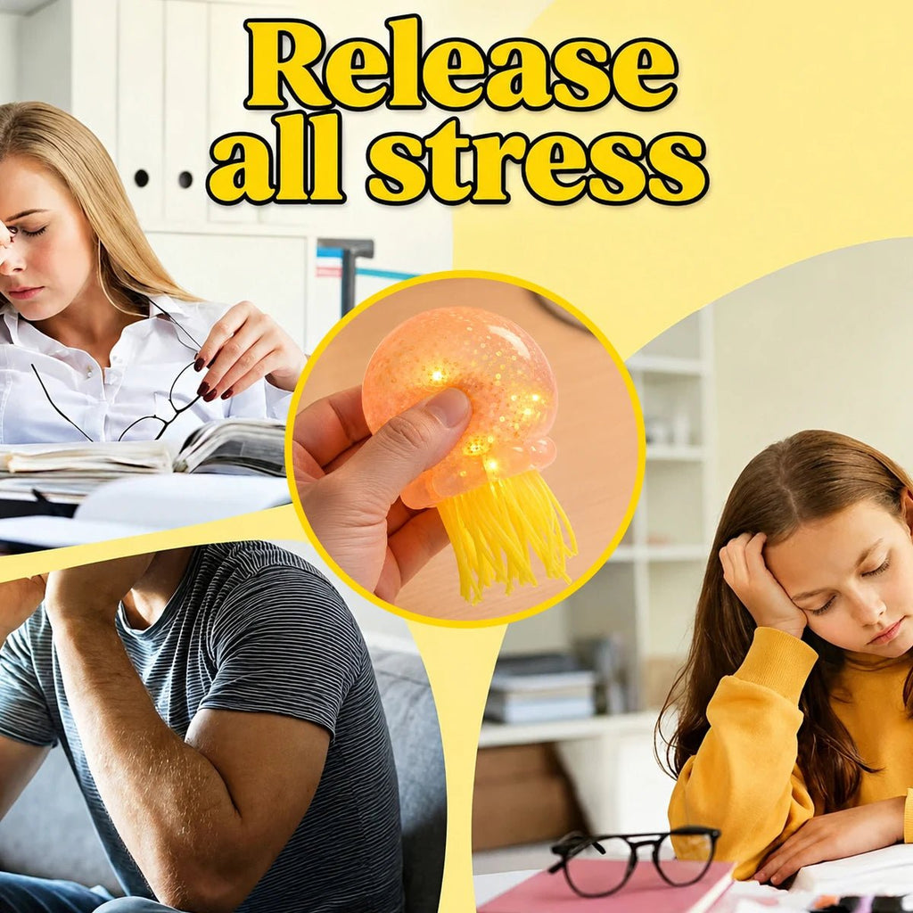 LED Glow Jellyfish Squishy Toy - Your Perfect Stress-Relief Companion 🪼 - Bargain Warriors LLC