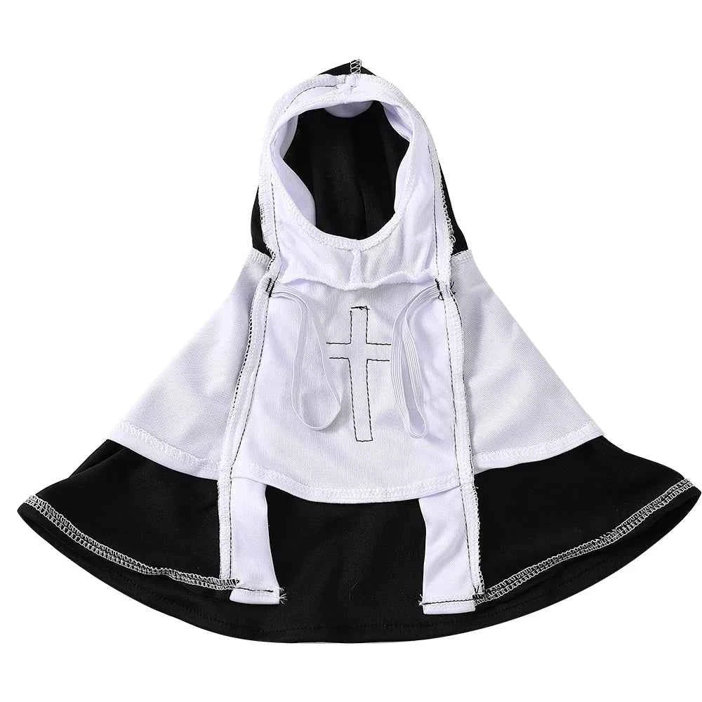 Make Halloween Pawsitively Fun with Our Funny Halloween Cat Costumes - Jesus Nun Outfit for Small to Medium Pets!