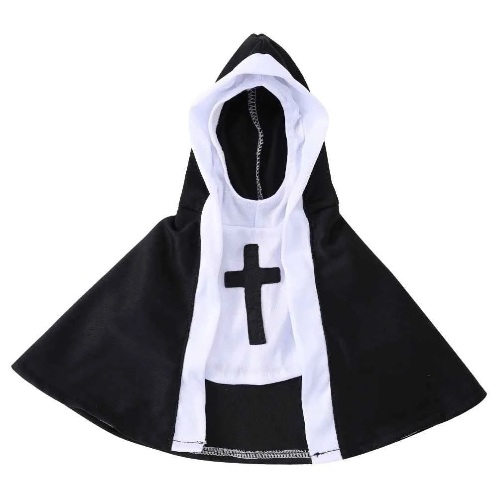 Make Halloween Pawsitively Fun with Our Funny Halloween Cat Costumes - Jesus Nun Outfit for Small to Medium Pets!