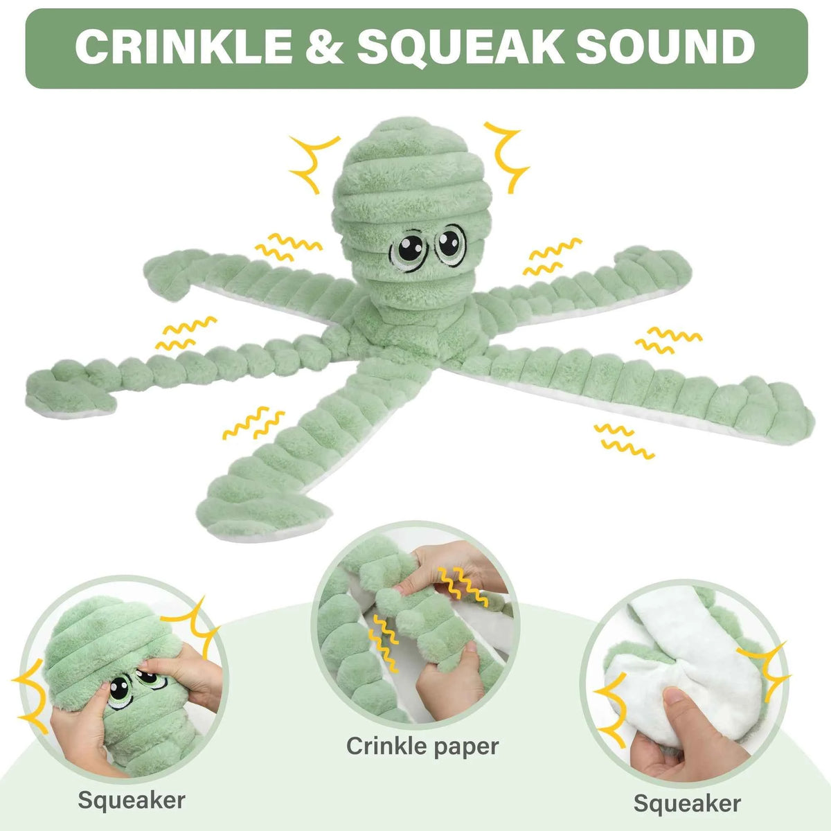 Octopus Plush Dog Toy - The Perfect Chew and Squeak Companion for Your Furry Friend