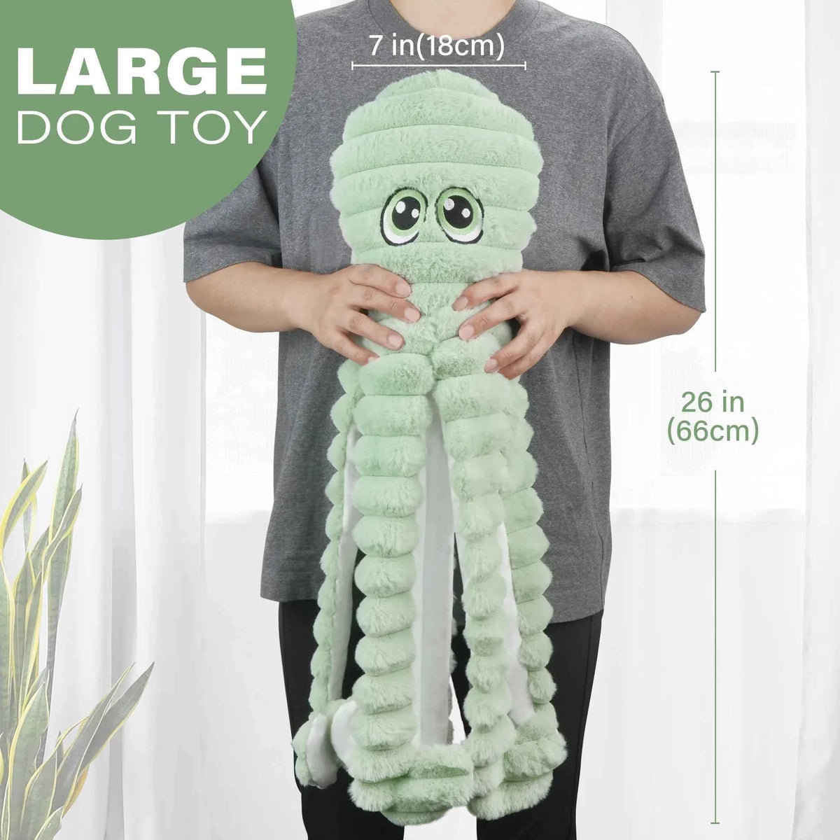 Octopus Plush Dog Toy - The Perfect Chew and Squeak Companion for Your Furry Friend