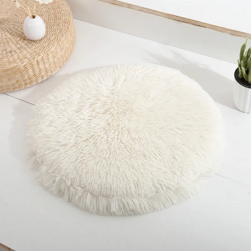 Plush Round Cat Bed Mats Pet Bed for Cats Small Dogs Soft Fleece Pet Sleeping Mat Kitten Puppy Nest Pet Cushion Cat Accessories - Bargain Warriors LLC