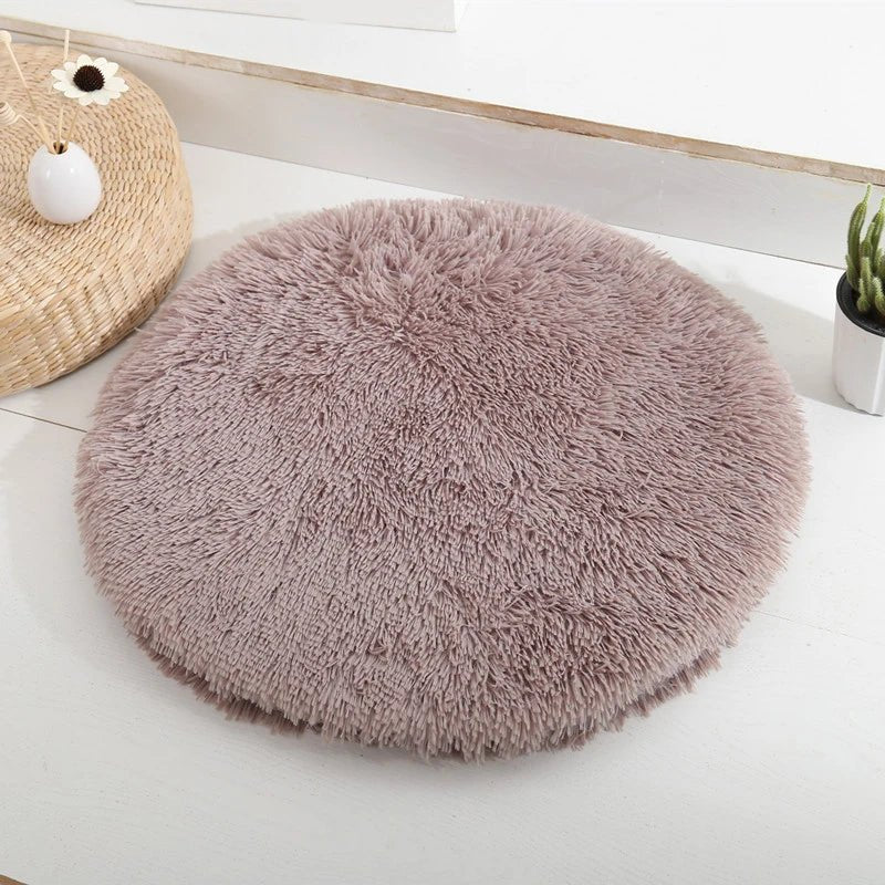 Plush Round Cat Bed Mats Pet Bed for Cats Small Dogs Soft Fleece Pet Sleeping Mat Kitten Puppy Nest Pet Cushion Cat Accessories - Bargain Warriors LLC