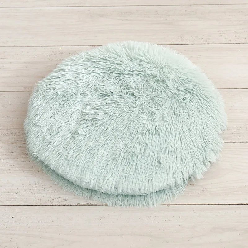 Plush Round Cat Bed Mats Pet Bed for Cats Small Dogs Soft Fleece Pet Sleeping Mat Kitten Puppy Nest Pet Cushion Cat Accessories - Bargain Warriors LLC