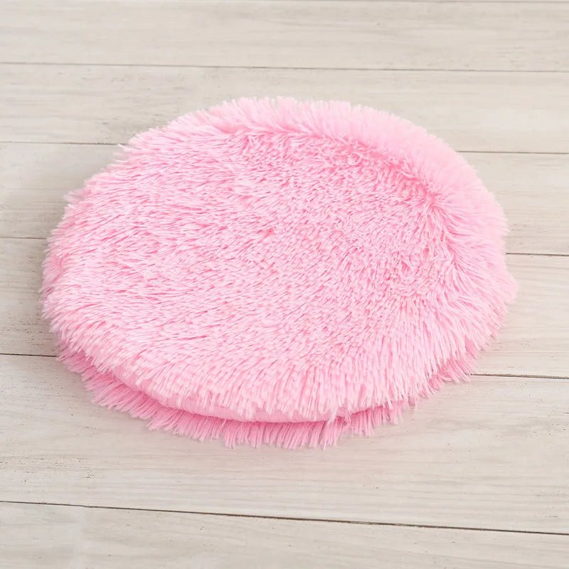Plush Round Cat Bed Mats Pet Bed for Cats Small Dogs Soft Fleece Pet Sleeping Mat Kitten Puppy Nest Pet Cushion Cat Accessories - Bargain Warriors LLC