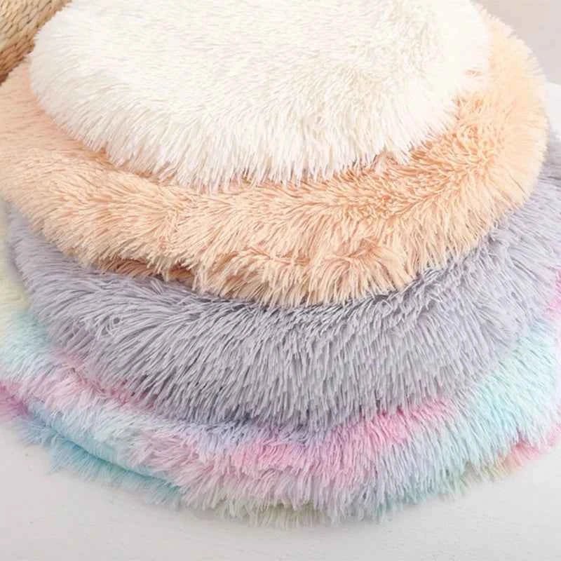 Plush Round Cat Bed Mats Pet Bed for Cats Small Dogs Soft Fleece Pet Sleeping Mat Kitten Puppy Nest Pet Cushion Cat Accessories - Bargain Warriors LLC