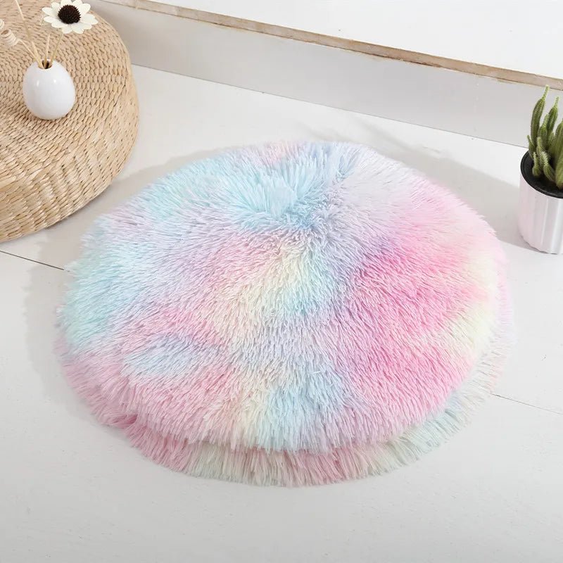 Plush Round Cat Bed Mats Pet Bed for Cats Small Dogs Soft Fleece Pet Sleeping Mat Kitten Puppy Nest Pet Cushion Cat Accessories - Bargain Warriors LLC