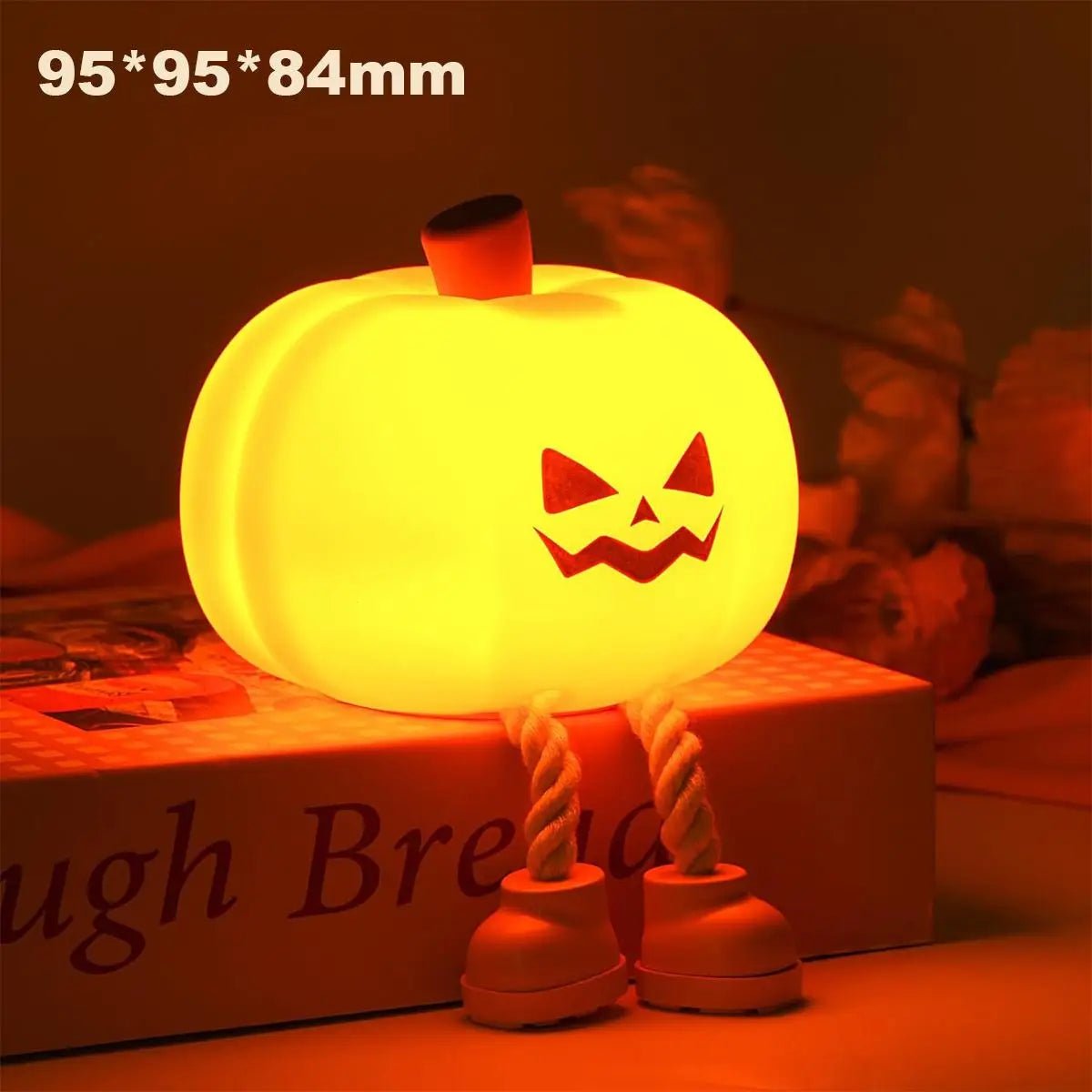 Rechargeable Halloween Night Light – Adorable Pumpkin-Shaped Bedside Lamp for Kids - Bargain Warriors LLC