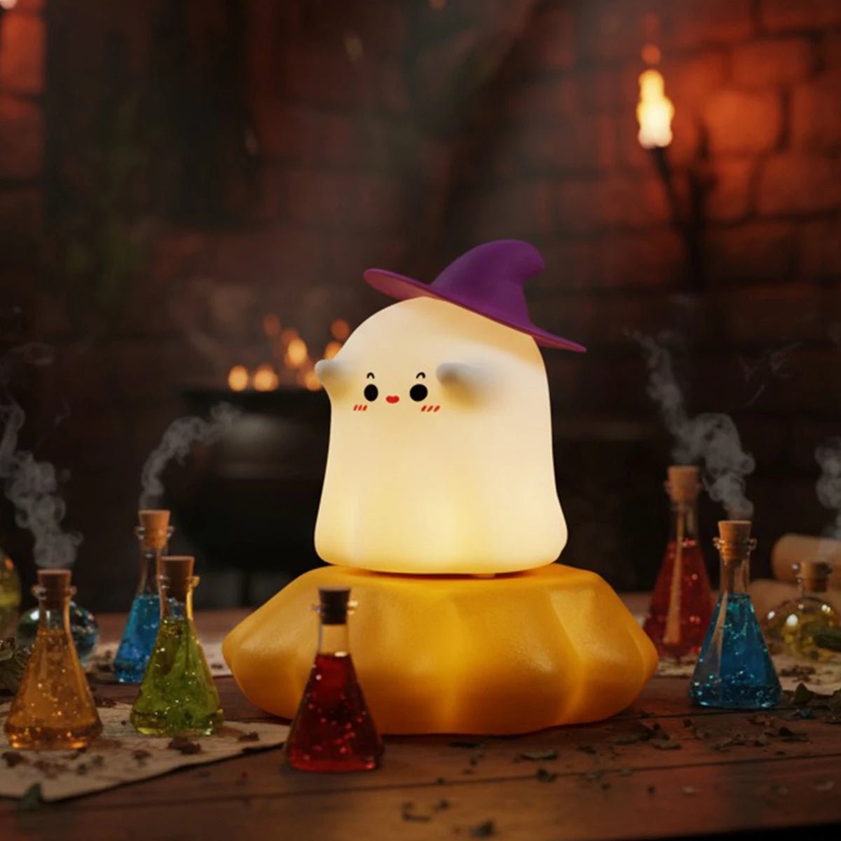 Rechargeable Halloween Night Light – Adorable Pumpkin-Shaped Bedside Lamp for Kids - Bargain Warriors LLC
