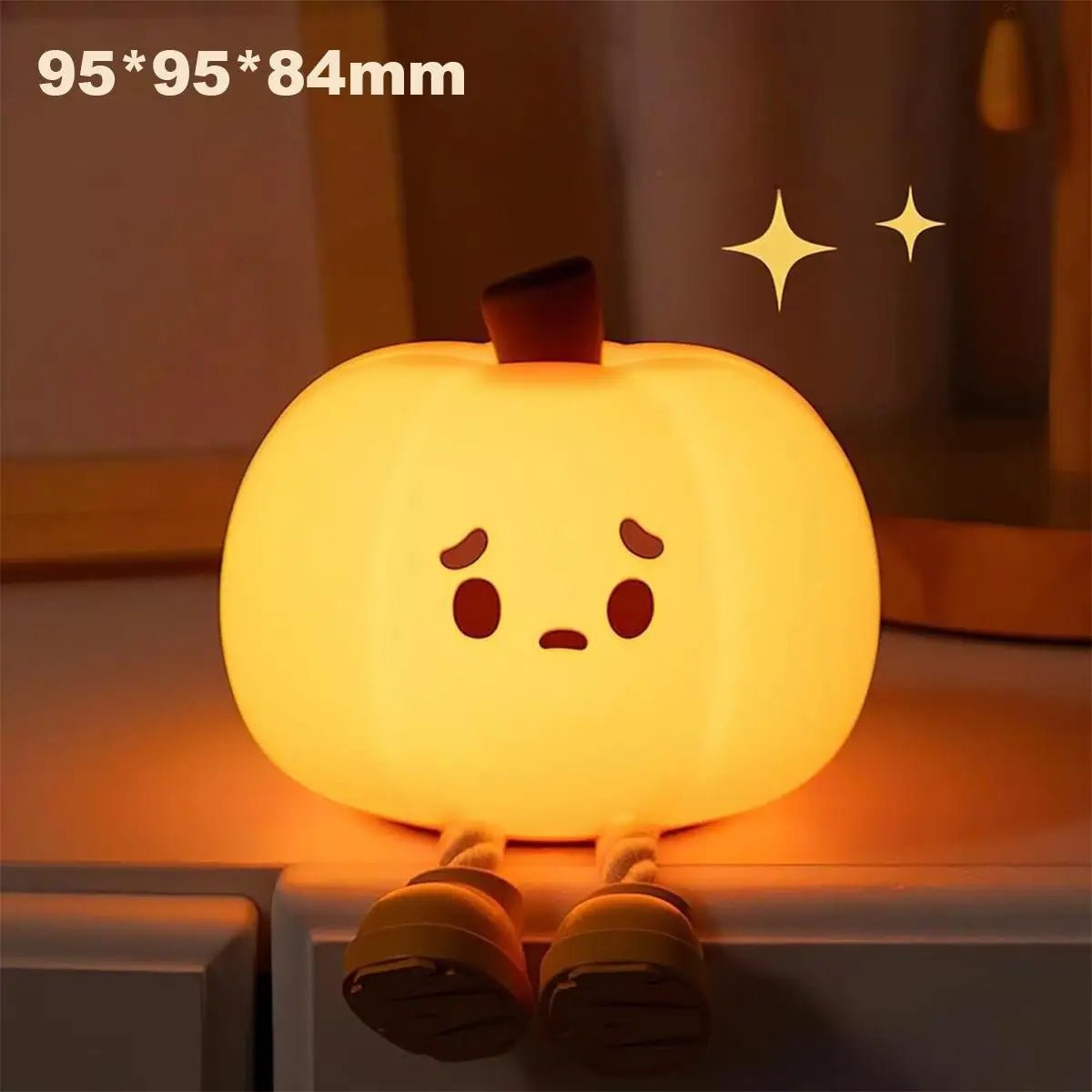 Rechargeable Halloween Night Light – Adorable Pumpkin-Shaped Bedside Lamp for Kids - Bargain Warriors LLC
