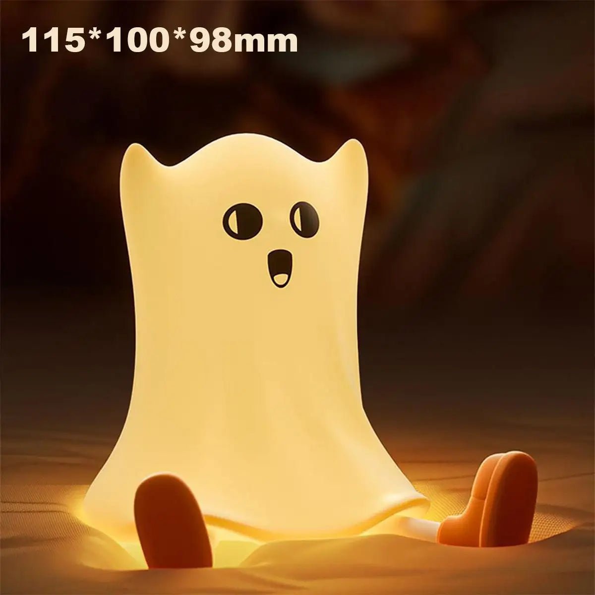 Rechargeable Halloween Night Light – Adorable Pumpkin-Shaped Bedside Lamp for Kids - Bargain Warriors LLC