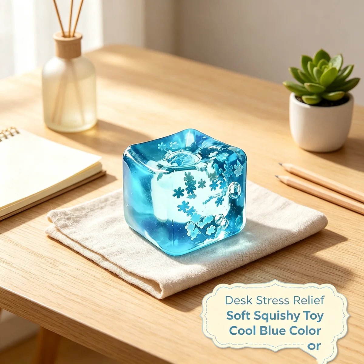 Soft Slow Rising Ice Cube Toy - Premium Simulation Snowflake Stress Reliever for Winter Decor and Sensory Fun - Bargain Warriors LLC