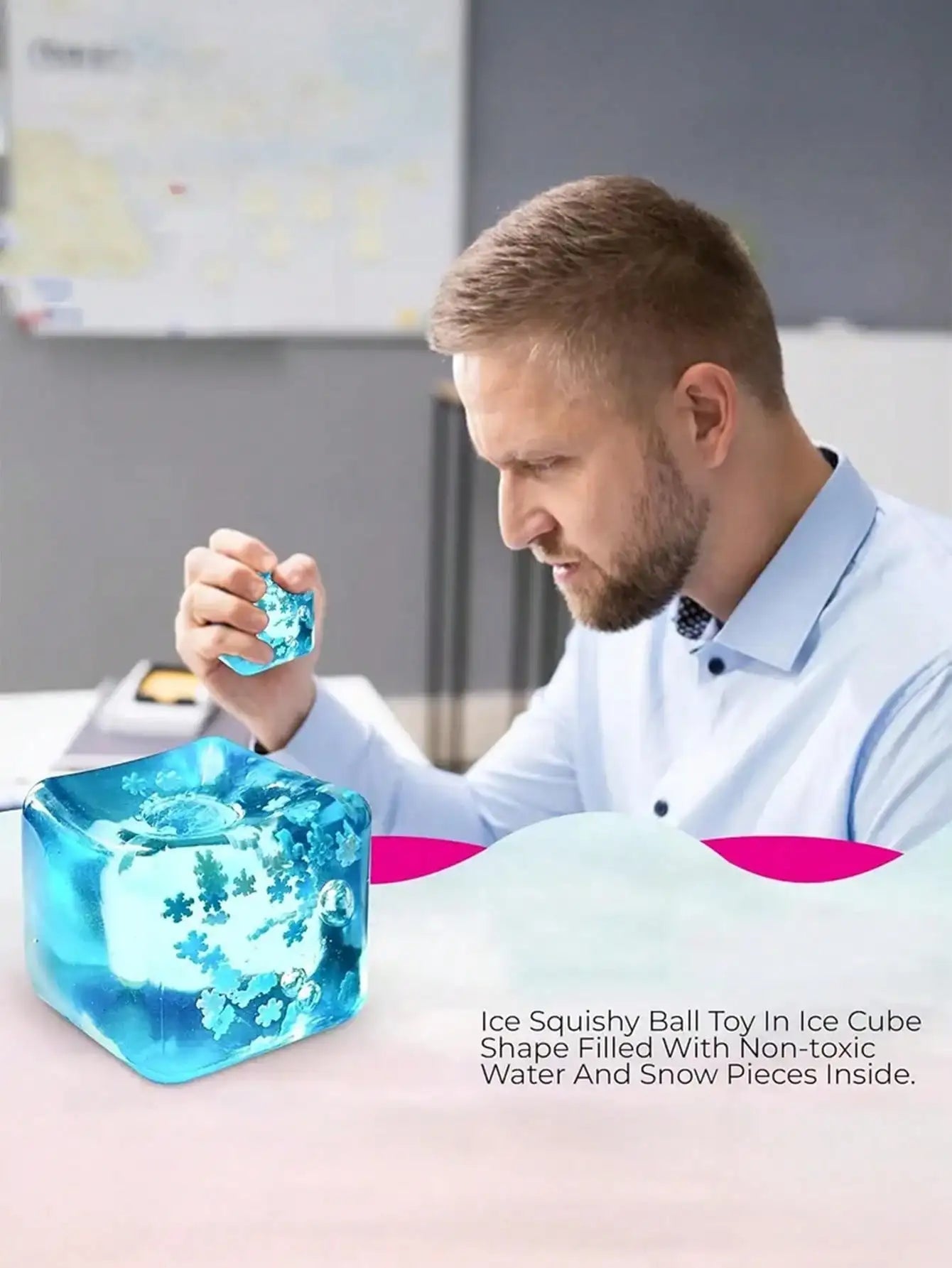 Soft Slow Rising Ice Cube Toy - Premium Simulation Snowflake Stress Reliever for Winter Decor and Sensory Fun - Bargain Warriors LLC