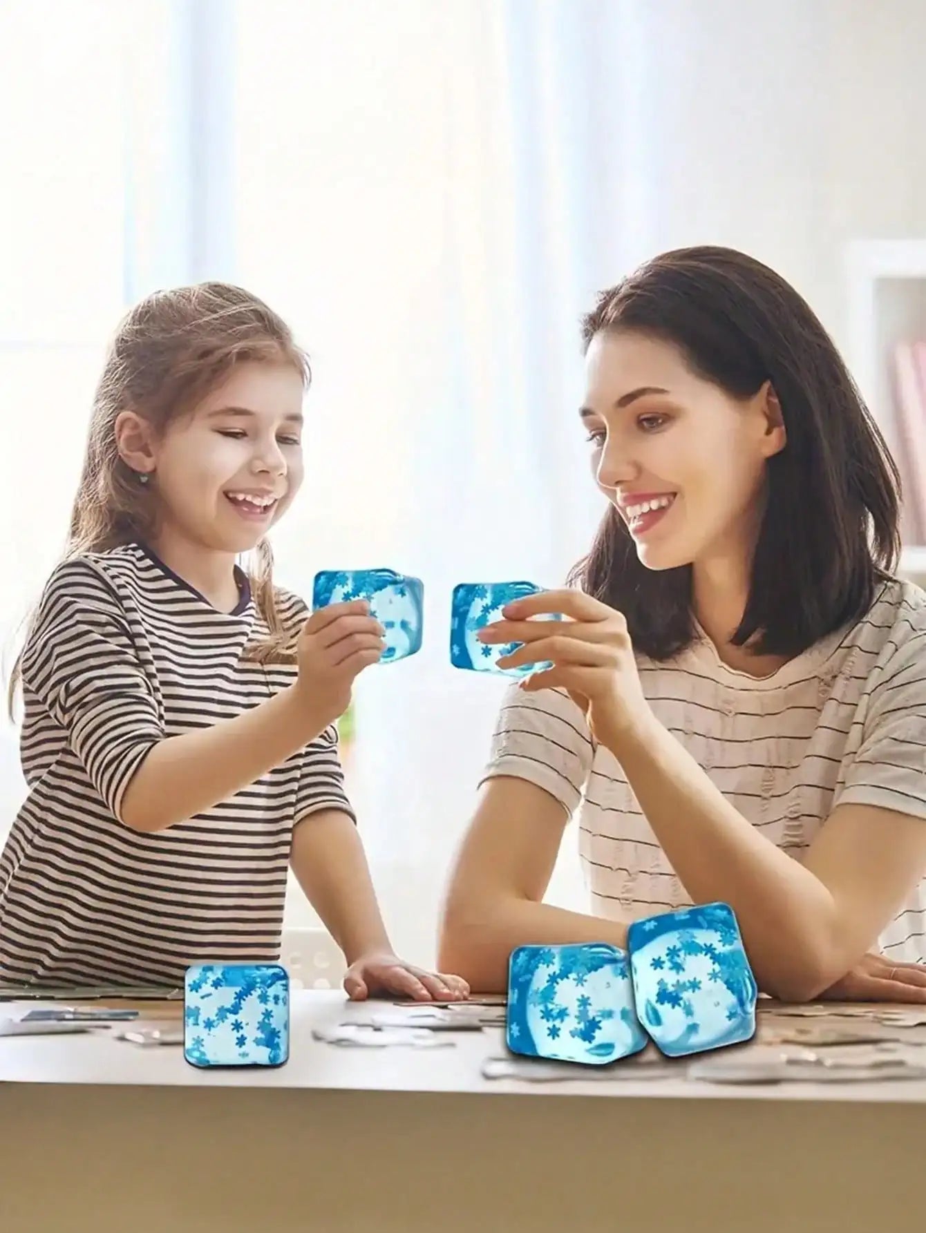 Soft Slow Rising Ice Cube Toy - Premium Simulation Snowflake Stress Reliever for Winter Decor and Sensory Fun - Bargain Warriors LLC