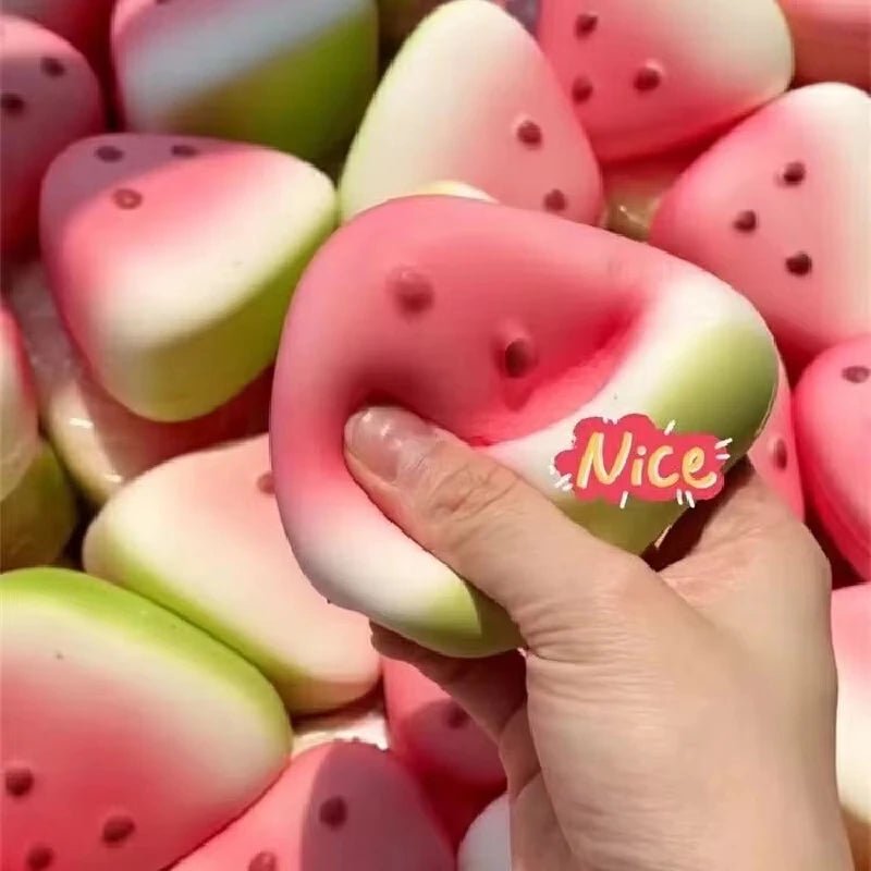 Squishy Watermelon Fidget Toy - Your Fun, Portable Stress Reliever! - Bargain Warriors LLC