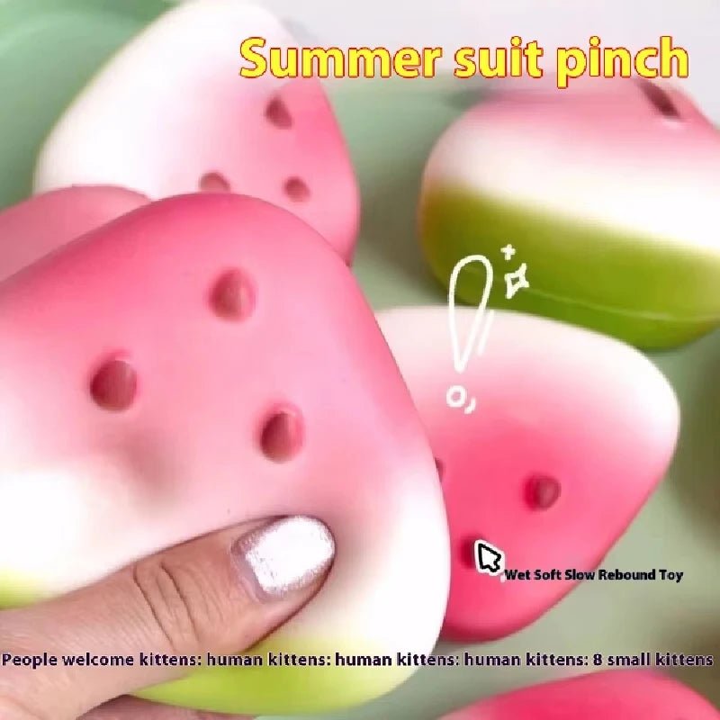 Squishy Watermelon Fidget Toy - Your Fun, Portable Stress Reliever! - Bargain Warriors LLC