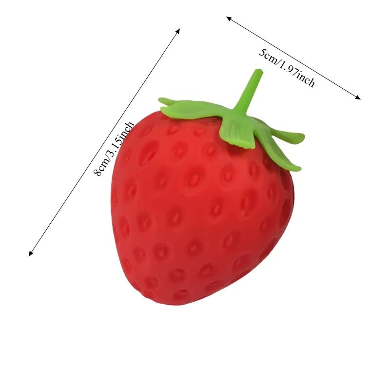 Stress Relief Strawberry Squishy Toy - Jumbo Slow Rising Antistress Fidget Fun - Bargain Warriors LLC