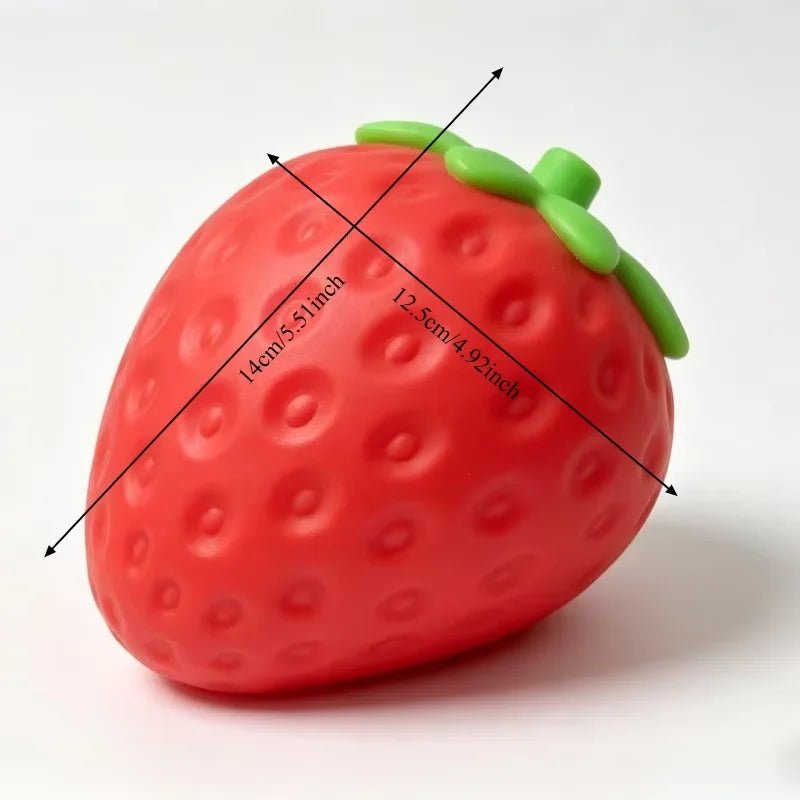 Stress Relief Strawberry Squishy Toy - Jumbo Slow Rising Antistress Fidget Fun - Bargain Warriors LLC