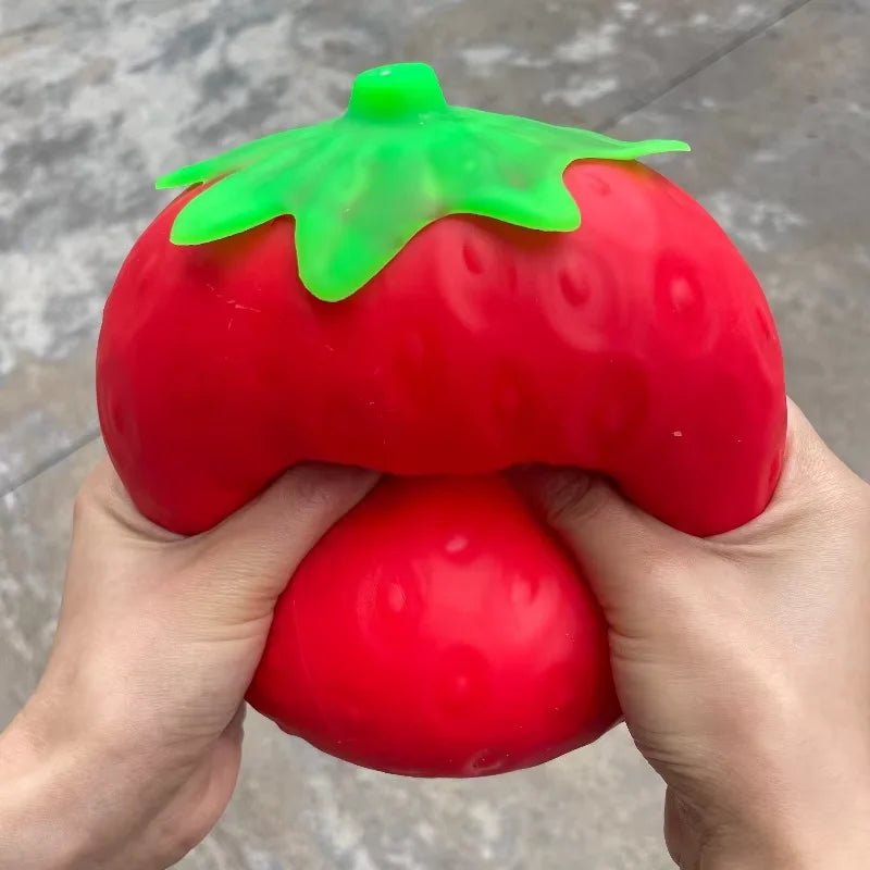 Stress Relief Strawberry Squishy Toy - Jumbo Slow Rising Antistress Fidget Fun - Bargain Warriors LLC