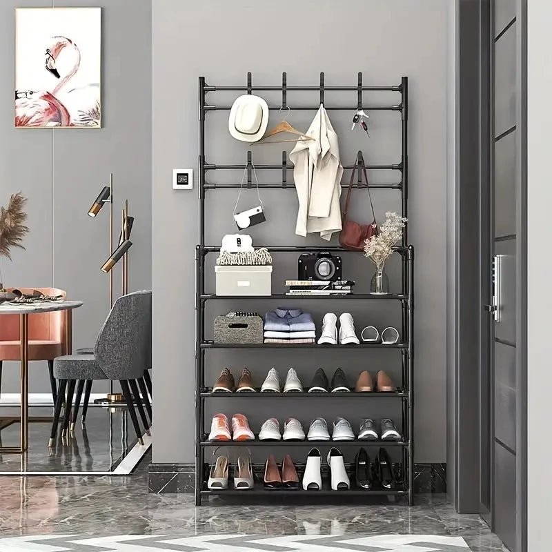 Stylish Entrance Shoe and Clothes Hanger Rack for Organized Living - Bargain Warriors LLC
