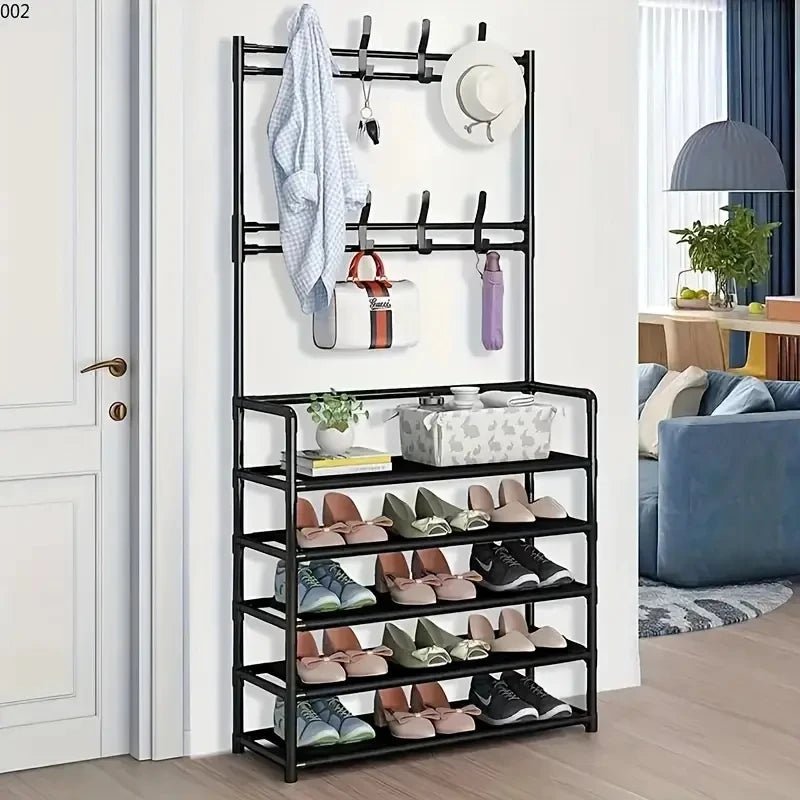 Stylish Entrance Shoe and Clothes Hanger Rack for Organized Living - Bargain Warriors LLC