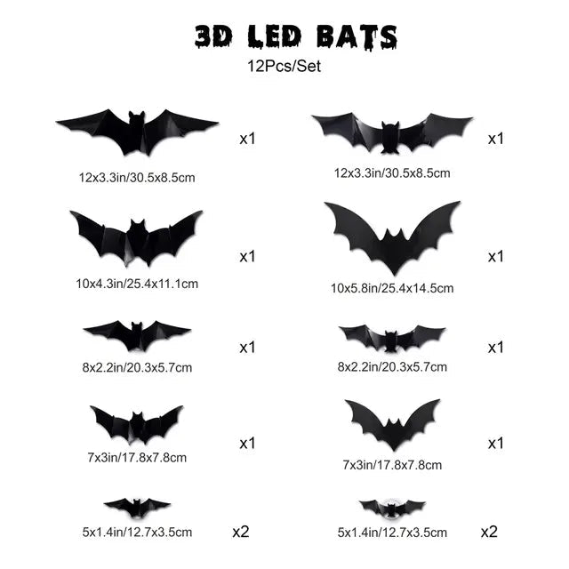 Transform Your Space with Halloween 3D Bat Night Lights - Perfect for Spooky Season Fun - Bargain Warriors LLC