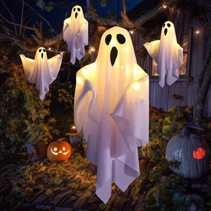 Transform Your Space with Halloween Ghost Pendant Lights – LED Night Lights for Ultimate Spooky Vibes - Bargain Warriors LLC